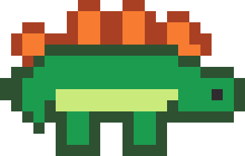 ステゴサウルスのドット絵