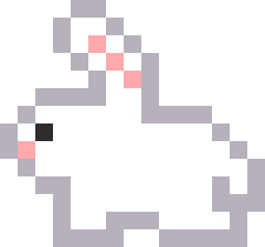 すわりうさぎのドット絵