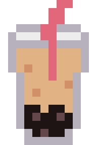 タピオカミルクティーのドット絵