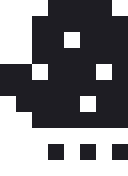 小さい手袋（ミトン）のドット絵（白黒）