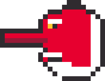 天狗のお面のドット絵