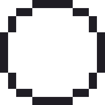 テニスボールのドット絵（白黒）