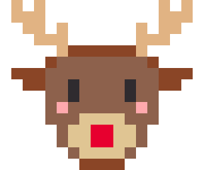 トナカイのドット絵