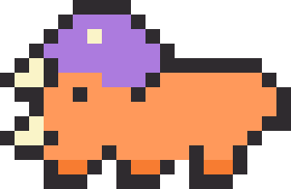 トリケラトプスのドット絵