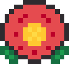 つばき（椿）のドット絵