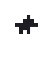 月と星のドット絵（白黒）