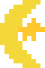 月と星のドット絵
