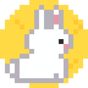お月見うさぎのドット絵