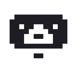 宇宙飛行士のドット絵（白黒）