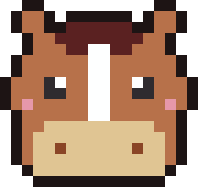 うま（午・干支）のドット絵