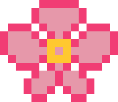 梅の花のドット絵