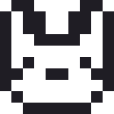 小さいうさぎのドット絵（白黒）