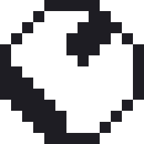 バレーボールのドット絵（白黒）