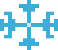雪の結晶のドット絵