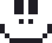 小さい雪うさぎのドット絵（白黒）