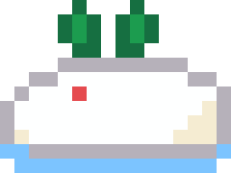 雪うさぎのドット絵