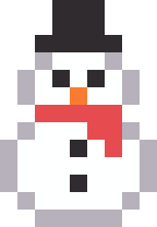 小さい雪だるまのドット絵