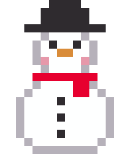 雪だるまのドット絵