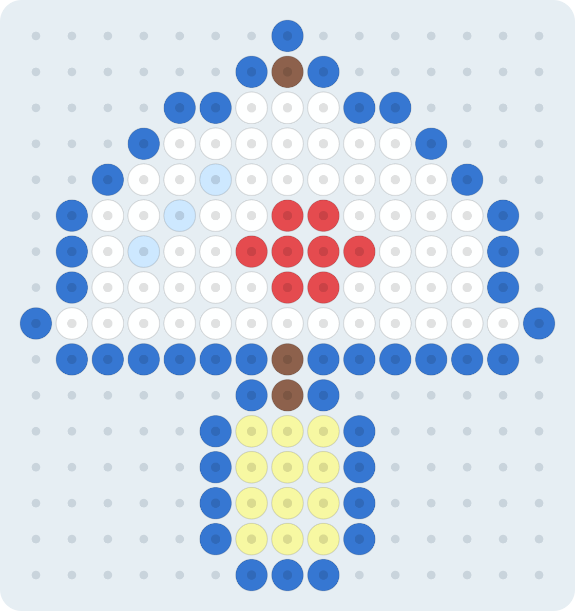 Furin (campanilla de viento): patrón de hama beads (2,6 mm, 15×16 cuentas, 6 colores)