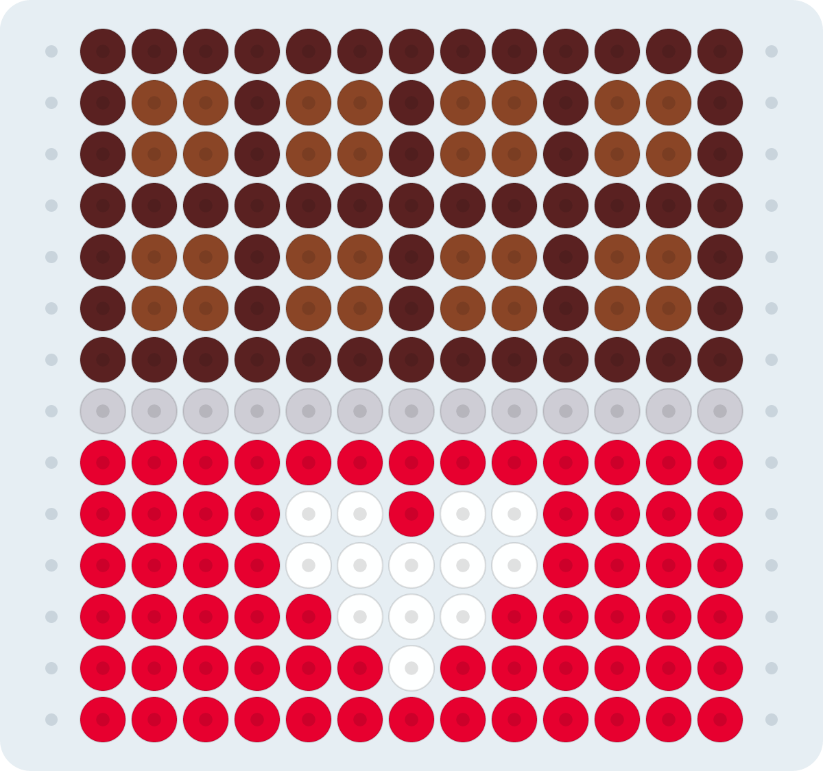 Barra de chocolate: patrón de hama beads (2,6 mm, 15×14 cuentas, 5 colores)