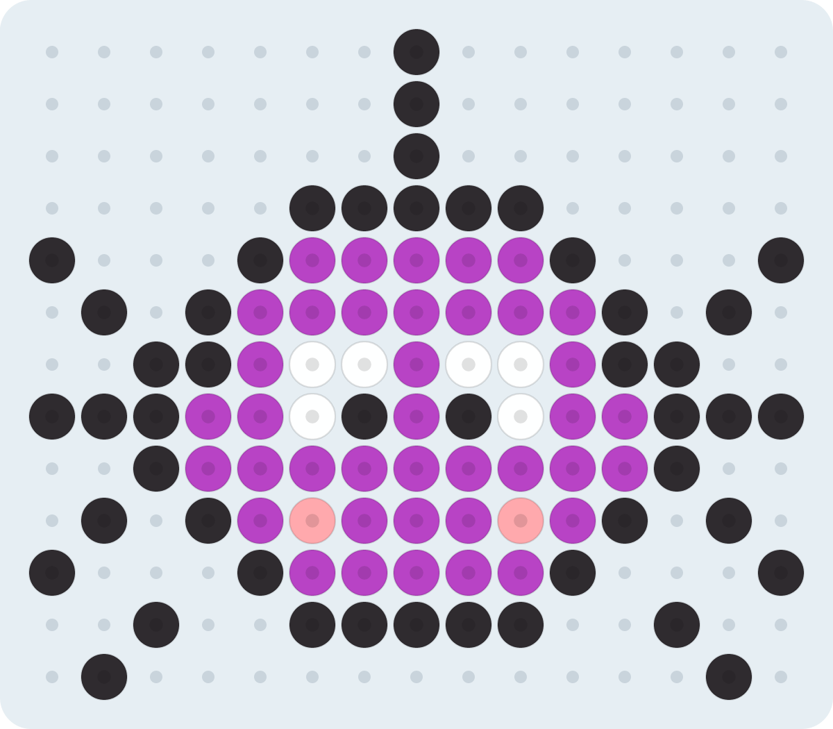 Spider fuse bead pattern (2.6 mm, 15×13 beads, 4 colors)